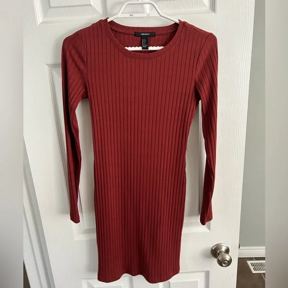 burgundy sweater dress forever 21 Shrug & Sweater Cami Dress Set